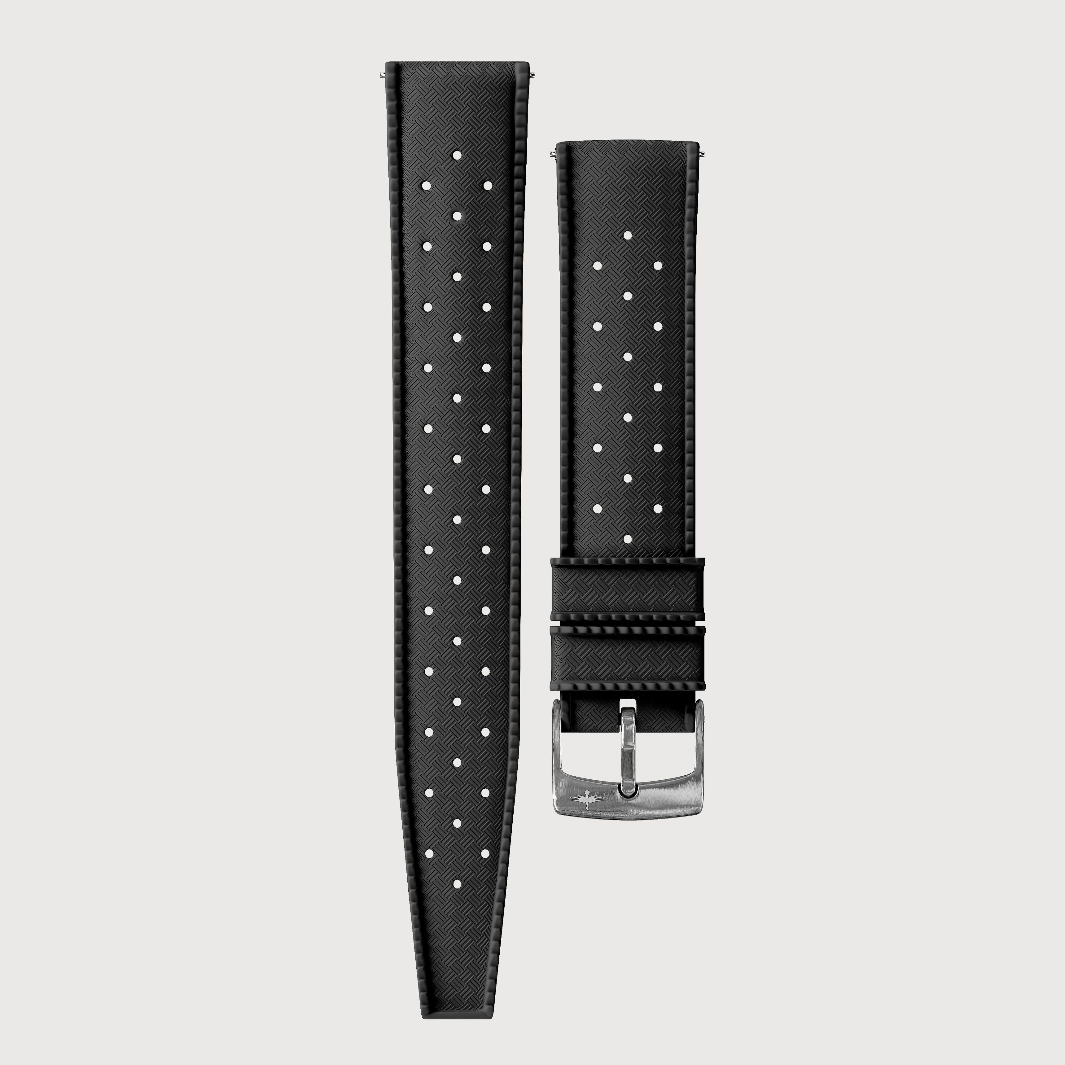 FKM Tropical Rubber Strap — Black – Héron Watches Inc.