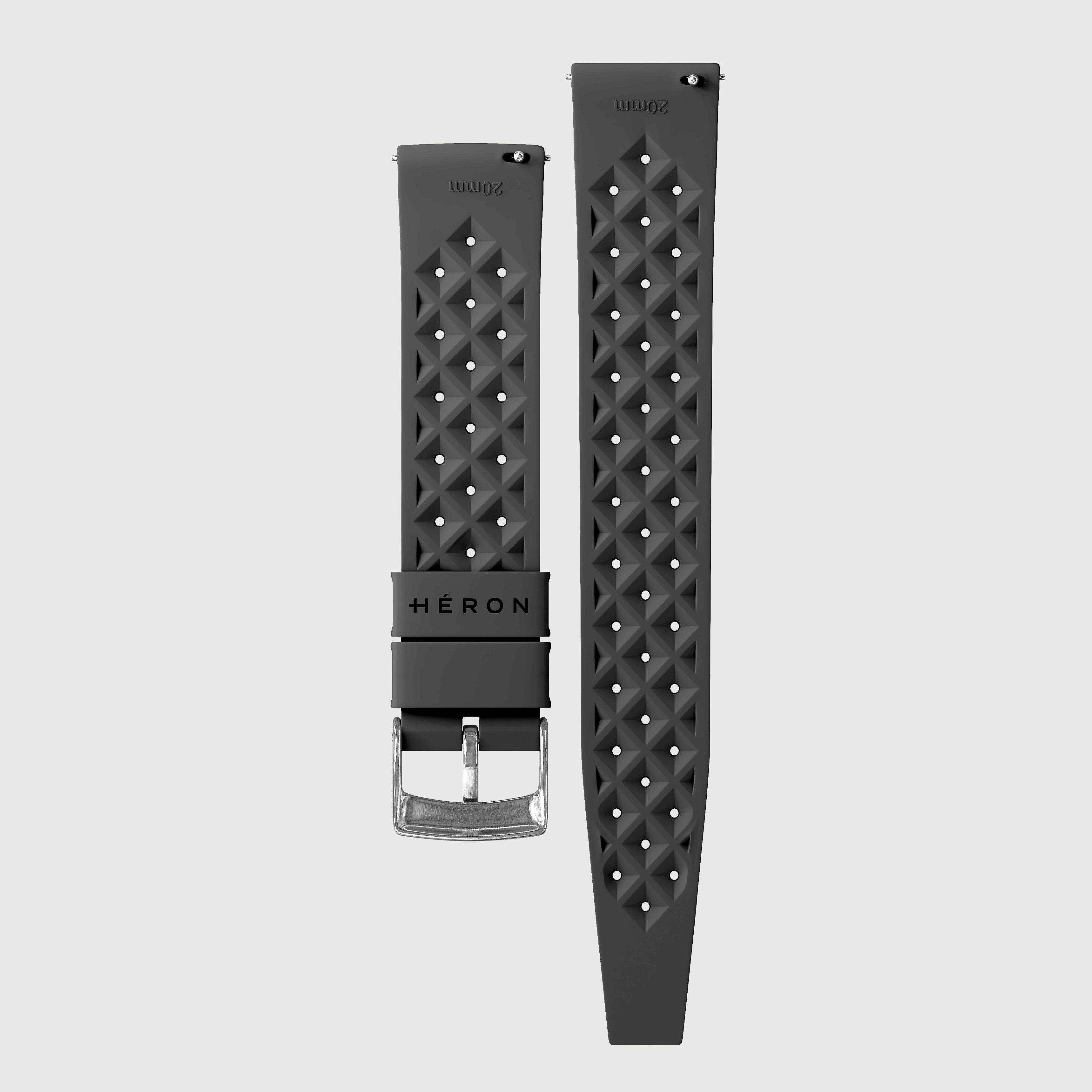 FKM Tropical Rubber Strap — Black – Héron Watches Inc.