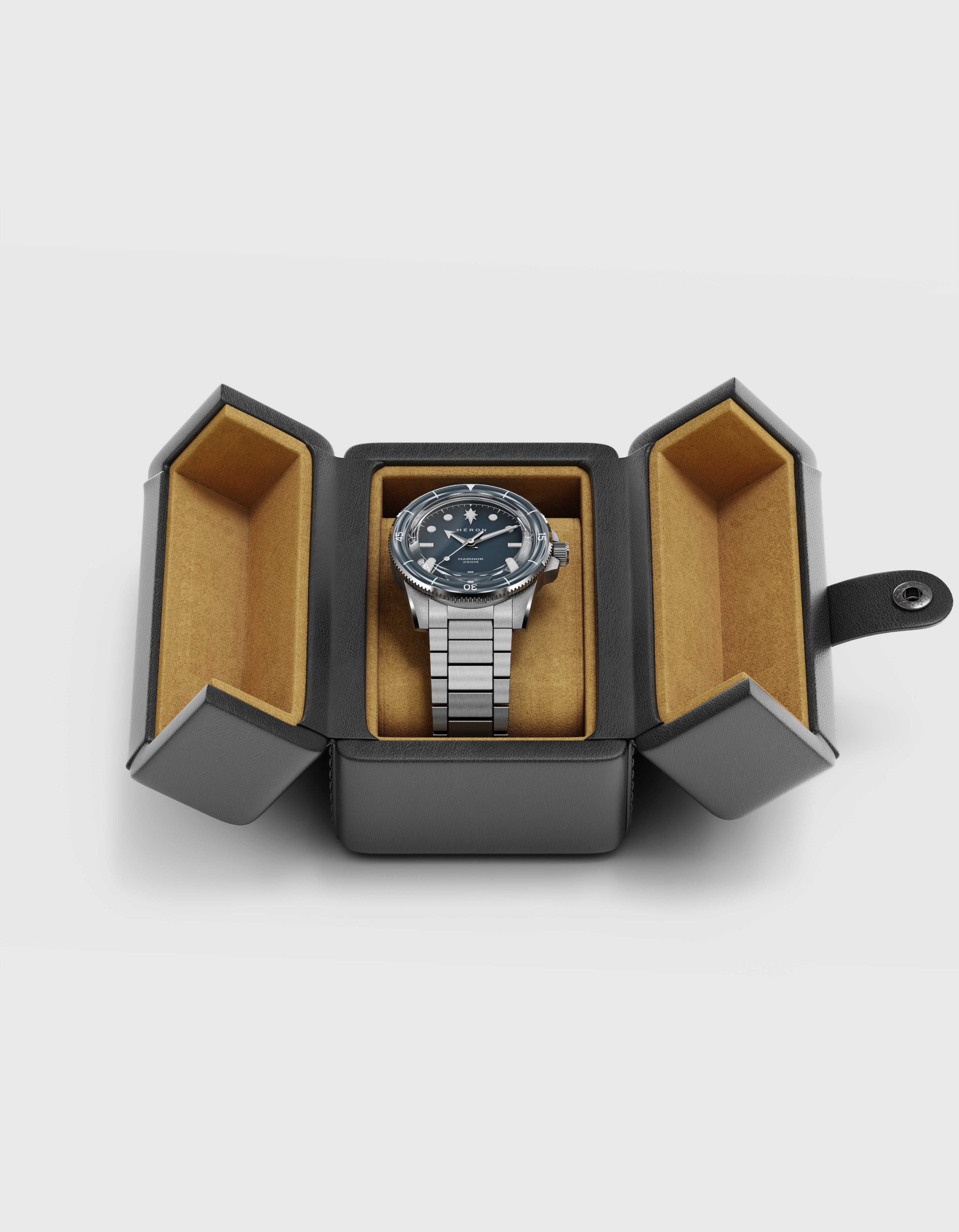 Marinor - Atlantic Blue | Virtually Scratch-Proof – Héron Watches Inc.
