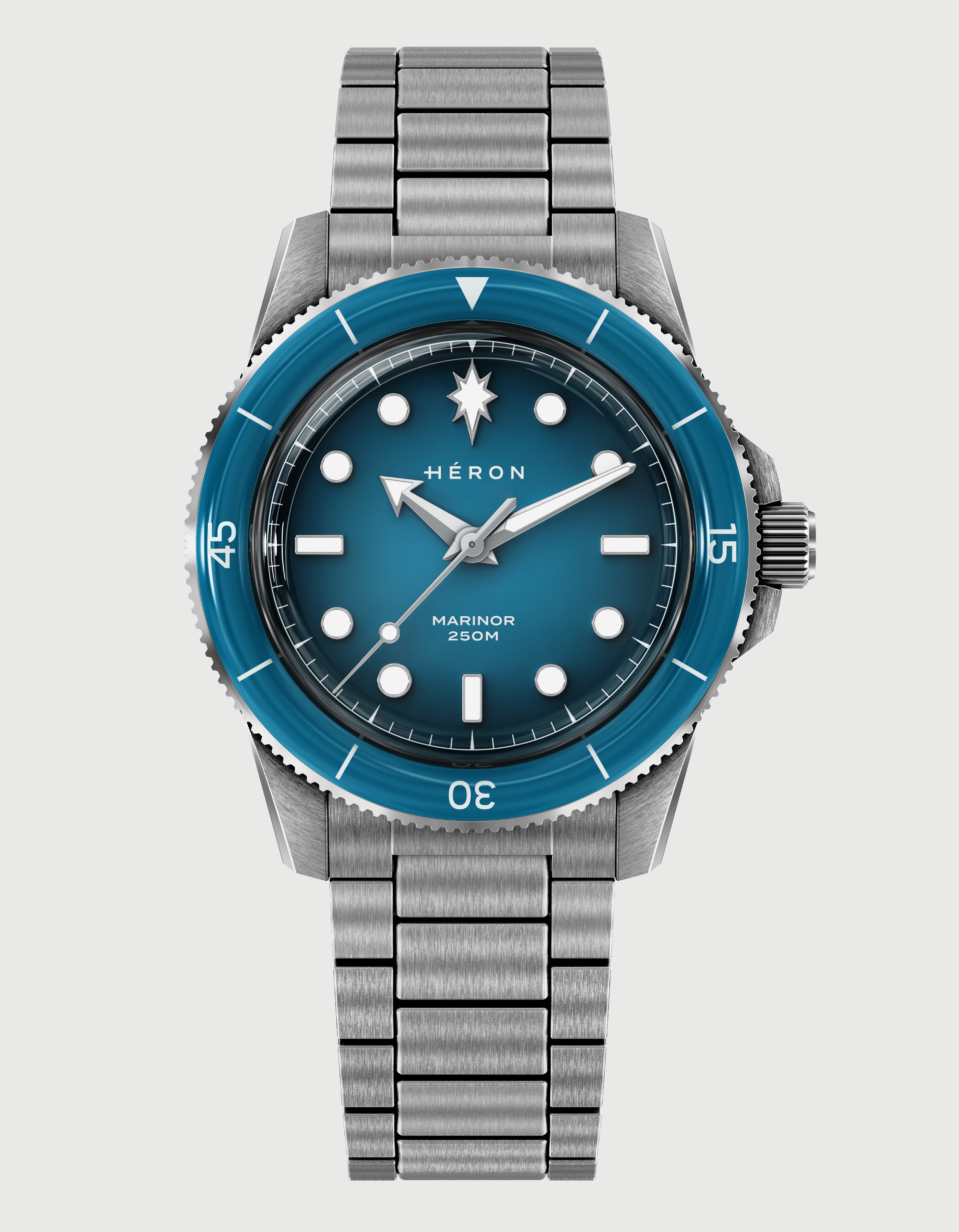 Marinor - Caribbean Blue | Virtually Scratch-Proof – Héron Watches