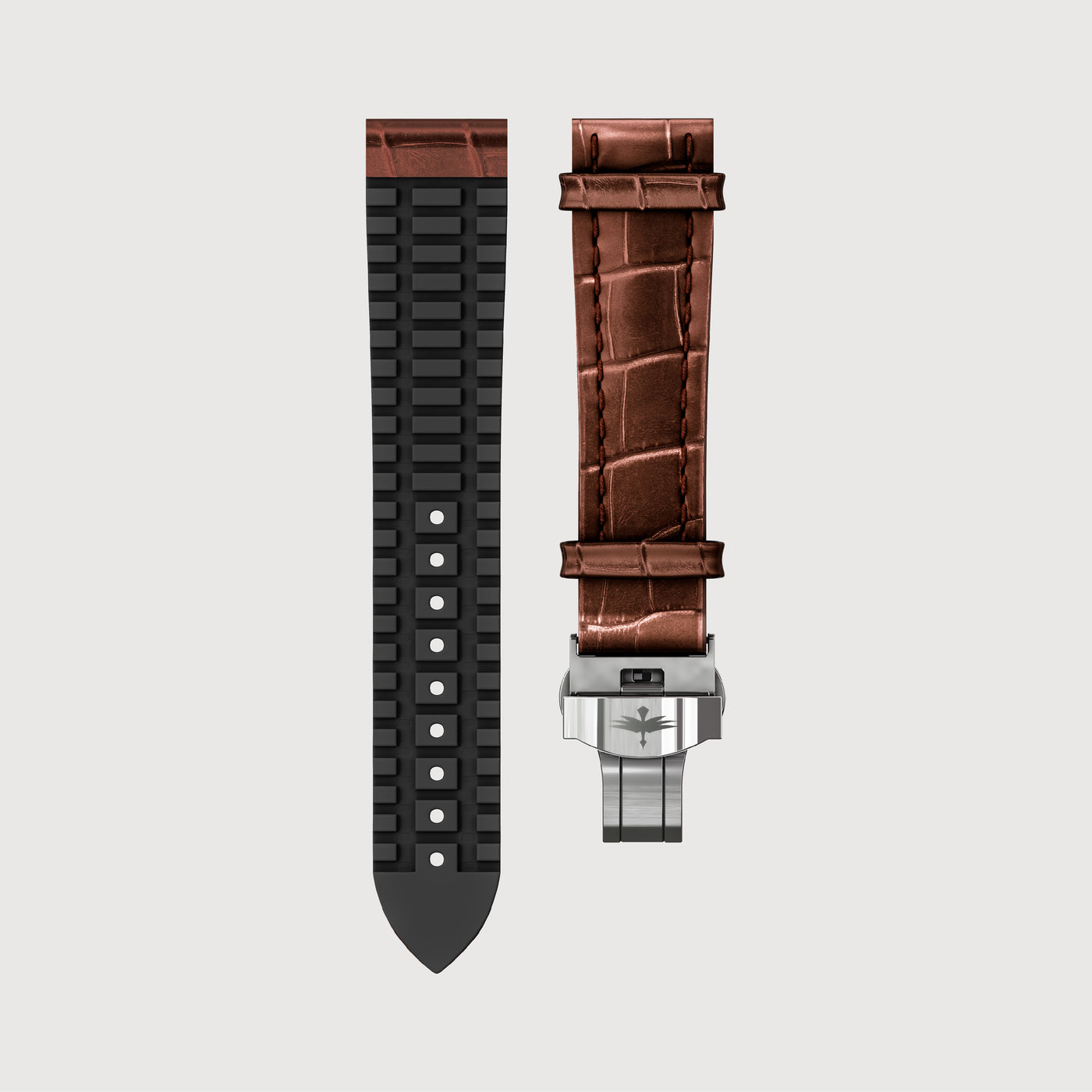 Hybrid Leather Strap - Cognac Brown