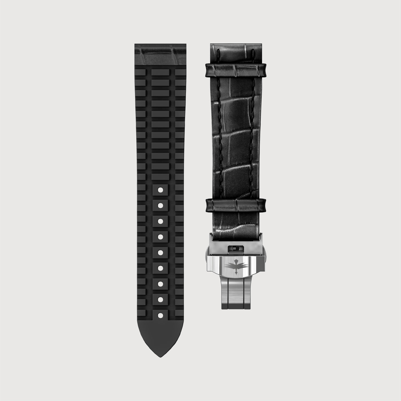 Hybrid Leather Strap - Onyx Black